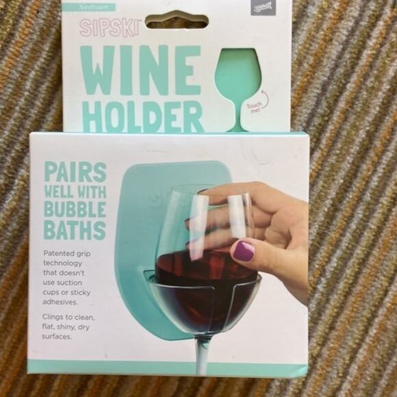 30 Watt Sipski Wine Glass Holder Seafoam NIB - Picture 5 of 6